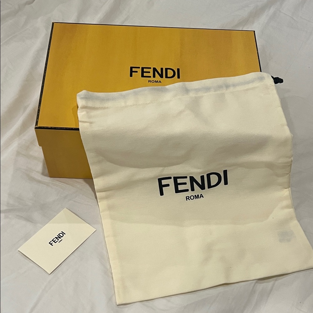 Fendi Gold Box with Cream Dust Bag